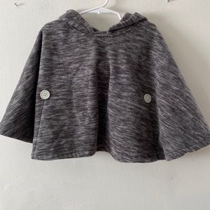 Old Navy gray fleece hooded cape
